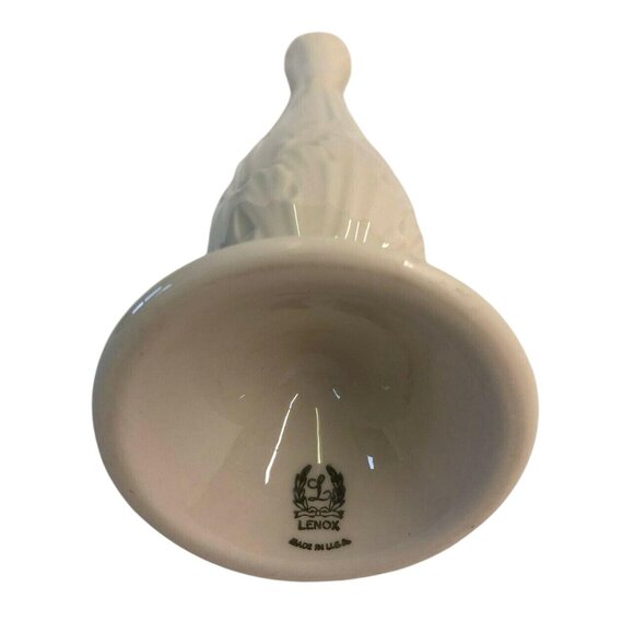 Lenox Bud Vase Cream Woodland Collection China No Trim Sculptured Leaves 11 in - Picture 4 of 9